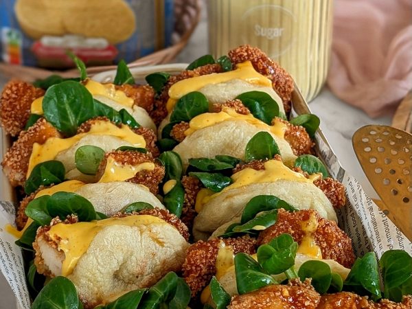 Buns croustillants au poulet & fromage